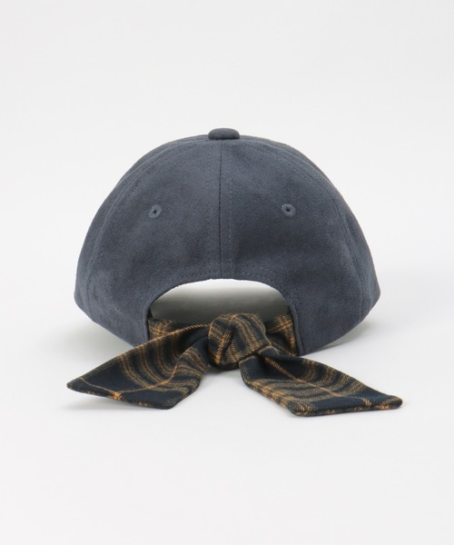 ikka（イッカ）の「フェイクスエード後ろリボンキャップ（キャップ・キッズ・ネイビー/ベージュ・FREE）」の6枚目の写真