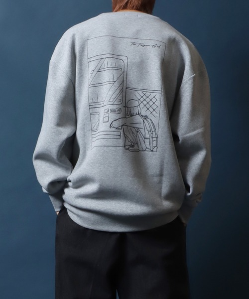 ANPAS(アンパス)の「Fleece Lining TASOGARE GIRL Back Illust Print Oversized Sweatshirt/裏起毛 黄昏ガール バックイラストプリント オーバーサイズ スウェット トップス トレーナー メンズ(スウェット・メンズ・ホワイト系その他/グレー系その他2/ホワイト系その他2/ブラック系その他/ブラック系その他2/グレー系その他/ブラック/グレイッシュベージュ/ホワイト/ネイビー・L/M)」の21枚目の写真
