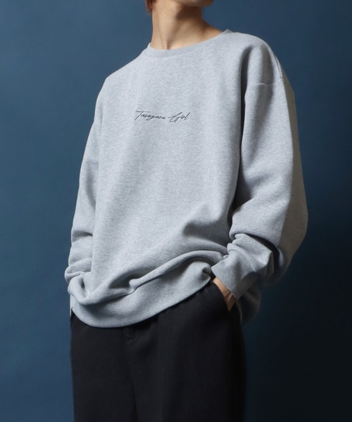 ANPAS(アンパス)の「Fleece Lining TASOGARE GIRL Back Illust Print Oversized Sweatshirt/裏起毛 黄昏ガール バックイラストプリント オーバーサイズ スウェット トップス トレーナー メンズ(スウェット・メンズ・ホワイト系その他/グレー系その他2/ホワイト系その他2/ブラック系その他/ブラック系その他2/グレー系その他/ブラック/グレイッシュベージュ/ホワイト/ネイビー・L/M)」の22枚目の写真