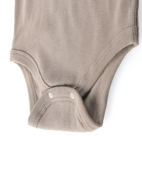 BRANSHES（ブランシェス）の「【ベビー】テレコ長袖ボディスーツ（ロンパース・キッズ・ブラウン/アイボリー・70/80）」の19枚目の写真