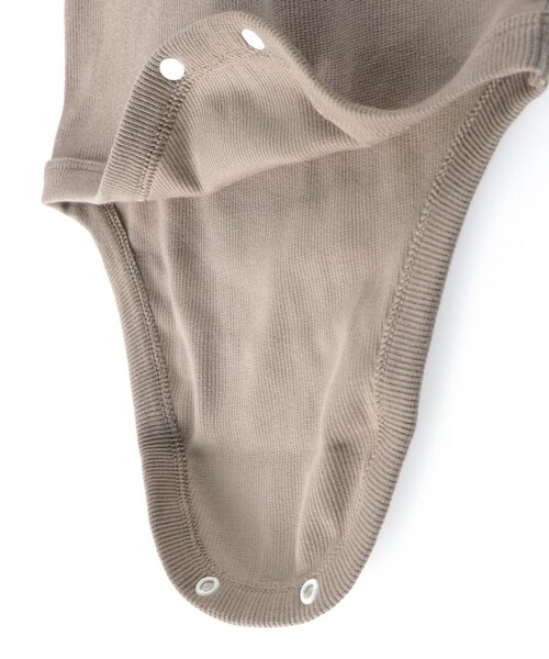 BRANSHES（ブランシェス）の「【ベビー】テレコ長袖ボディスーツ（ロンパース・キッズ・ブラウン/アイボリー・70/80）」の18枚目の写真