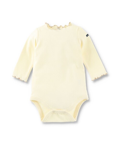 BRANSHES（ブランシェス）の「【ベビー】テレコ長袖ボディスーツ（ロンパース・キッズ・ブラウン/アイボリー・70/80）」の17枚目の写真