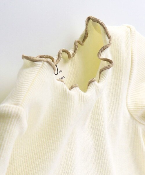 BRANSHES（ブランシェス）の「【ベビー】テレコ長袖ボディスーツ（ロンパース・キッズ・ブラウン/アイボリー・70/80）」の14枚目の写真