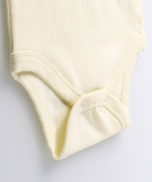 BRANSHES（ブランシェス）の「【ベビー】テレコ長袖ボディスーツ（ロンパース・キッズ・ブラウン/アイボリー・70/80）」の11枚目の写真