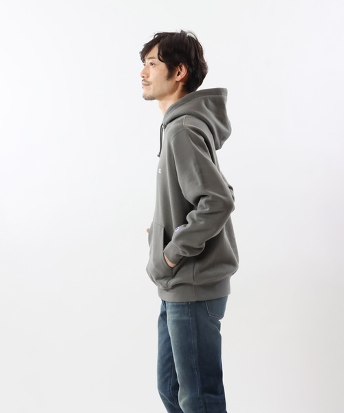 Champion(チャンピオン)の「【Champion/チャンピオン】メンズ ベーシック フーデッドスウェットシャツ(パーカー・メンズ・ダークグレー/ブラック/ダークグリーン/オートミール/ネイビー/グレー・X-LARGE/LARGE/SMALL/MEDIUM/XX-LARGE)」の15枚目の写真