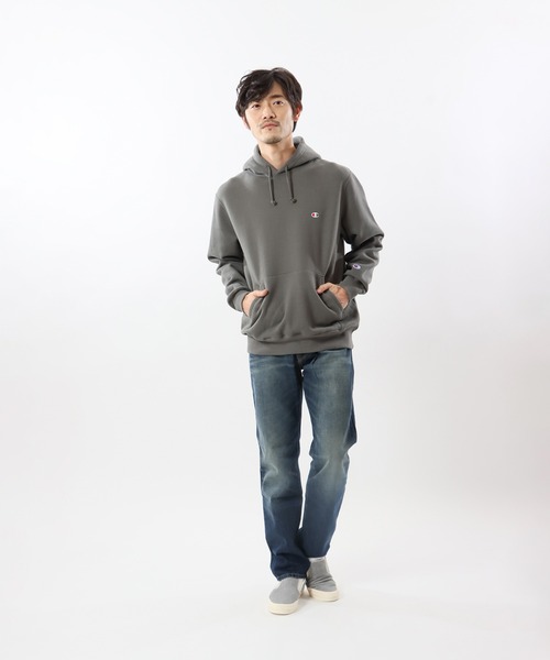 Champion(チャンピオン)の「【Champion/チャンピオン】メンズ ベーシック フーデッドスウェットシャツ(パーカー・メンズ・ダークグレー/ブラック/ダークグリーン/オートミール/ネイビー/グレー・X-LARGE/LARGE/SMALL/MEDIUM/XX-LARGE)」の18枚目の写真
