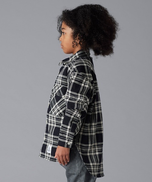 Smoothy（スムージー）の「SMOOTHY check shirts jk / スムージー チェックシャツジャケット（その他アウター・キッズ・ブラック系その他/ブルー系その他・M/L/XL/S）」の5枚目の写真