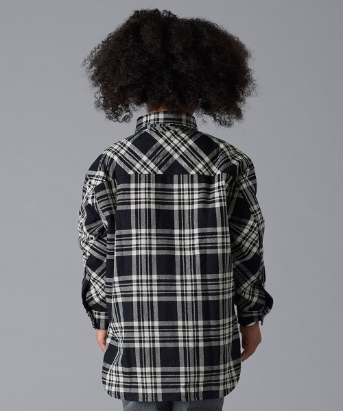 Smoothy（スムージー）の「SMOOTHY check shirts jk / スムージー チェックシャツジャケット（その他アウター・キッズ・ブラック系その他/ブルー系その他・M/L/XL/S）」の6枚目の写真