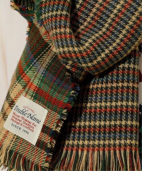 DOUBLE NAME（ダブルネーム）の「チェック柄リバーシブルマフラー（マフラー・レディース・ベージュ/レッド/グリーン・FREE）」の14枚目の写真