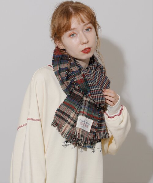 DOUBLE NAME（ダブルネーム）の「チェック柄リバーシブルマフラー（マフラー・レディース・ベージュ/レッド/グリーン・FREE）」の18枚目の写真
