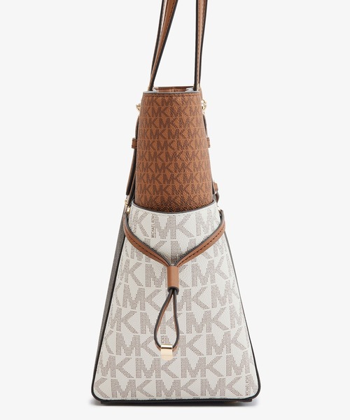 MICHAEL KORS　VOYAGER EW トート MKシグネチャー　ピンク Michael Kors Women's Voyager Large Color-Block Signature