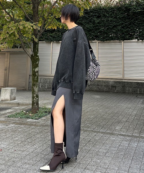 SEN TOKYO(セントーキョー)の「絶妙なワイドシルエット。オーバーサイズフェードスウェット(スウェット・メンズ・ブラウン/グリーン/パープル/ブラック/ワイン・M/L/XL)」の11枚目の写真