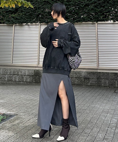 SEN TOKYO(セントーキョー)の「絶妙なワイドシルエット。オーバーサイズフェードスウェット(スウェット・メンズ・ブラウン/グリーン/パープル/ブラック/ワイン・M/L/XL)」の13枚目の写真