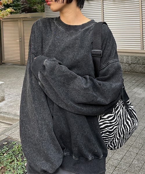 SEN TOKYO(セントーキョー)の「絶妙なワイドシルエット。オーバーサイズフェードスウェット(スウェット・メンズ・ブラウン/グリーン/パープル/ブラック/ワイン・M/L/XL)」の10枚目の写真
