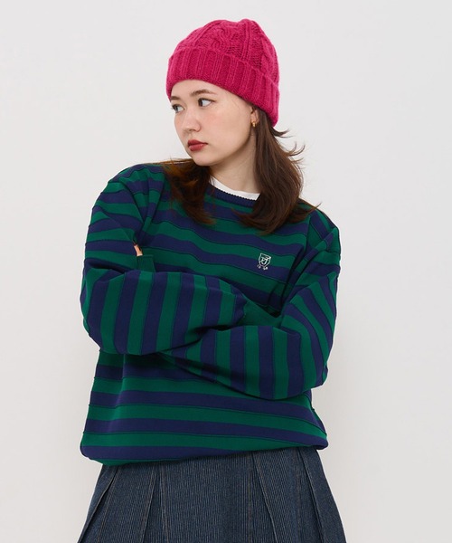 TINA：JOJUN（ティーナジョジュン）の「ユニセックス ボーダーニットプルオーバー TINA：JOJUN（ニット/セーター・レディース・ネイビー/グレー/サックスブルー・M）」の12枚目の写真