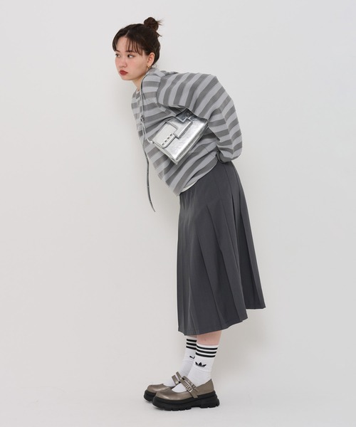 TINA：JOJUN（ティーナジョジュン）の「ユニセックス ボーダーニットプルオーバー TINA：JOJUN（ニット/セーター・レディース・ネイビー/グレー/サックスブルー・M）」の10枚目の写真