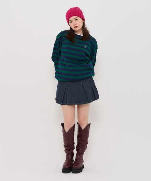 TINA：JOJUN（ティーナジョジュン）の「ユニセックス ボーダーニットプルオーバー TINA：JOJUN（ニット/セーター・レディース・ネイビー/グレー/サックスブルー・M）」の17枚目の写真