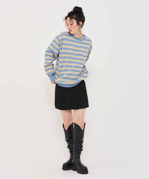 TINA：JOJUN（ティーナジョジュン）の「ユニセックス ボーダーニットプルオーバー TINA：JOJUN（ニット/セーター・レディース・ネイビー/グレー/サックスブルー・M）」の22枚目の写真