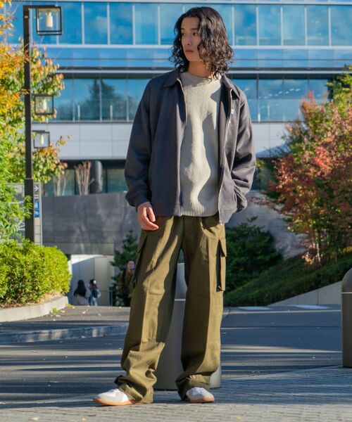 UNIIT（ユニット）の「【UNIIT/ユニット】フェイクスエード　 ワンポイント刺繍　 フルジップブルゾン　コーチジャケット（ブルゾン・メンズ・チャコールグレー/アイボリー/ブラウン・LARGE/MEDIUM）」の9枚目の写真