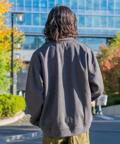 UNIIT（ユニット）の「【UNIIT/ユニット】フェイクスエード　 ワンポイント刺繍　 フルジップブルゾン　コーチジャケット（ブルゾン・メンズ・チャコールグレー/アイボリー/ブラウン・LARGE/MEDIUM）」の12枚目の写真