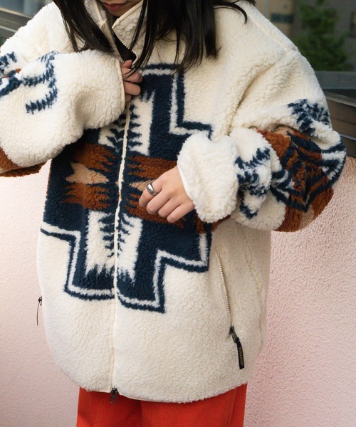 PENDLETON（ペンドルトン）の「【 PENDLETON / ペンドルトン 】 ハーディング ボア スタンド ブルゾン MNY 3475-3014 boablo（ブルゾン・メンズ・ブラック/アイボリー・M/L）」の6枚目の写真