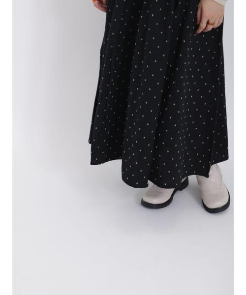 Samansa Mos2(サマンサ モスモス)の「フラワー柄フロッキープリントスカート(スカート・レディース・グリーン/キナリ/ブラック・F)」の7枚目の写真