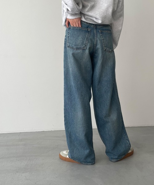 CANAL JEAN（キャナルジーン）の「YA-YA　Windyワイドデニムパンツ（デニムパンツ・レディース・ブルー・23/24）」の19枚目の写真