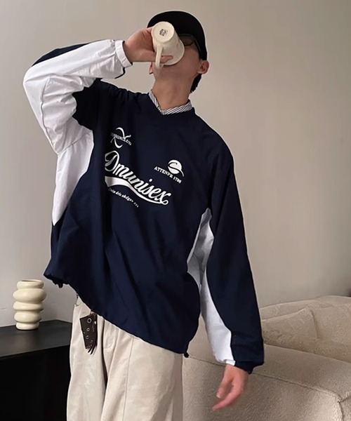 セール】△sporty v neck pullover / スポーティー Vネック