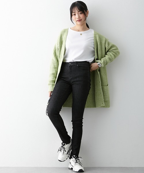 slattgir（スラットジール）の「高身長　すごのびストレッチデニムスキニーパンツ（股下８４ｃｍ）　（トールサイズ）（デニムパンツ・レディース・ネイビー/ブラック/ネイビー系・96/80/76/88/64/84/73/104/67/70）」の22枚目の写真