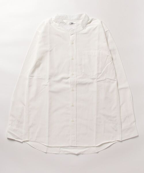 STYLEBLOCK（スタイルブロック）の「オックスバンドカラー長袖シャツ（シャツ/ブラウス・メンズ・ネイビー/ホワイト/ライトグレー・M/L/LL）」の5枚目の写真