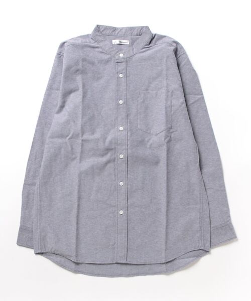 STYLEBLOCK（スタイルブロック）の「オックスバンドカラー長袖シャツ（シャツ/ブラウス・メンズ・ネイビー/ホワイト/ライトグレー・M/L/LL）」の7枚目の写真