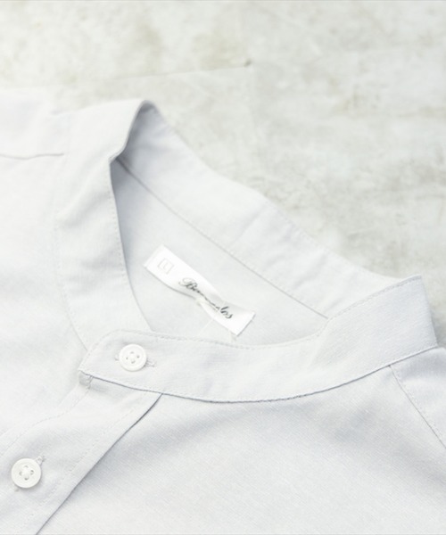 STYLEBLOCK（スタイルブロック）の「オックスバンドカラー長袖シャツ（シャツ/ブラウス・メンズ・ネイビー/ホワイト/ライトグレー・M/L/LL）」の10枚目の写真