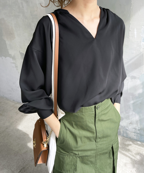 値下げ【新品タグ付き】Spick and Spanドビークロススキッパーブラウス ≪一部店舗+WEB限定≫ドビークロススキッパーブラウス | スピック