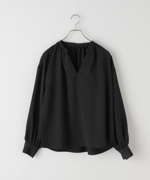 Spick & pq Span スキッパーブラウス 一部店舗+WEB限定》手洗い可 / スキッパーブラウス（シャツ