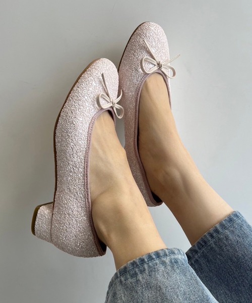 one after another NICE CLAUP（ワンアフターアナザーナイスクラップ）の「ヒールアップバレーシューズ【ホワイト/ピンク】（バレエシューズ・レディース・ピンク/ホワイト・LARGE/X-LARGE/SMALL/MEDIUM）」の9枚目の写真