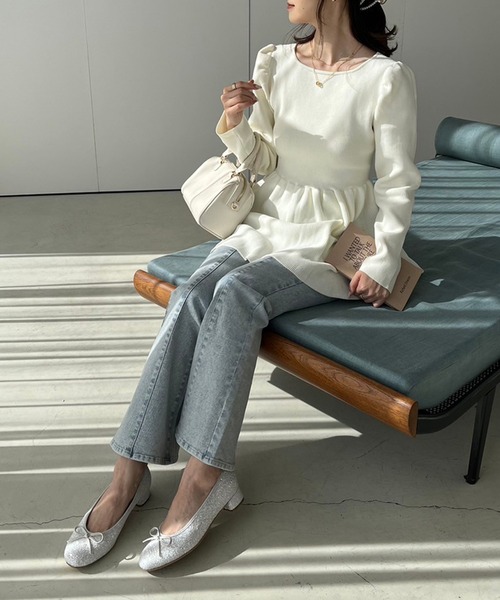 one after another NICE CLAUP（ワンアフターアナザーナイスクラップ）の「ヒールアップバレーシューズ【ホワイト/ピンク】（バレエシューズ・レディース・ピンク/ホワイト・LARGE/X-LARGE/SMALL/MEDIUM）」の13枚目の写真