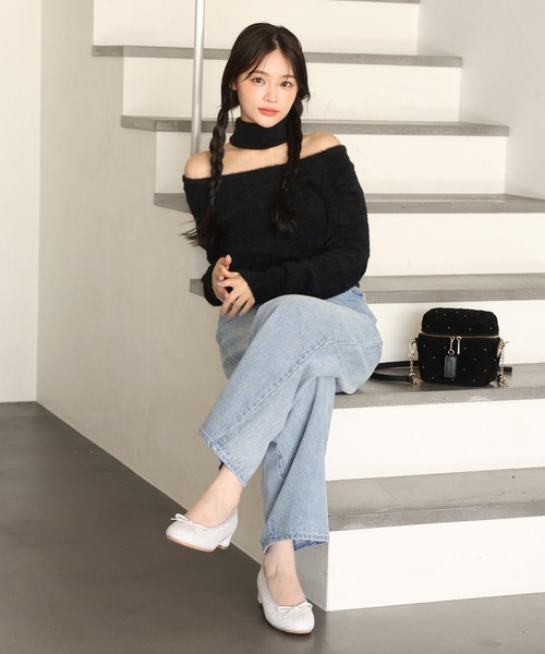 one after another NICE CLAUP（ワンアフターアナザーナイスクラップ）の「ヒールアップバレーシューズ【ホワイト/ピンク】（バレエシューズ・レディース・ピンク/ホワイト・LARGE/X-LARGE/SMALL/MEDIUM）」の22枚目の写真