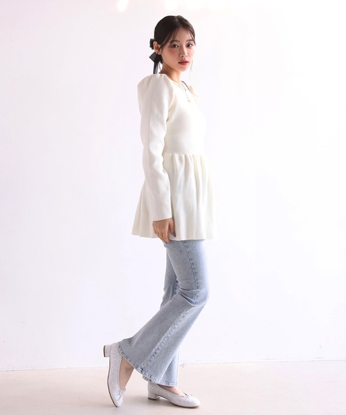 one after another NICE CLAUP（ワンアフターアナザーナイスクラップ）の「ヒールアップバレーシューズ【ホワイト/ピンク】（バレエシューズ・レディース・ピンク/ホワイト・LARGE/X-LARGE/SMALL/MEDIUM）」の18枚目の写真