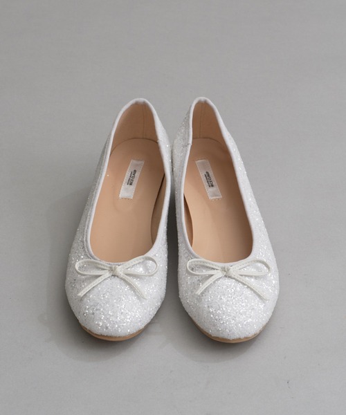 one after another NICE CLAUP（ワンアフターアナザーナイスクラップ）の「ヒールアップバレーシューズ【ホワイト/ピンク】（バレエシューズ・レディース・ピンク/ホワイト・LARGE/X-LARGE/SMALL/MEDIUM）」の6枚目の写真