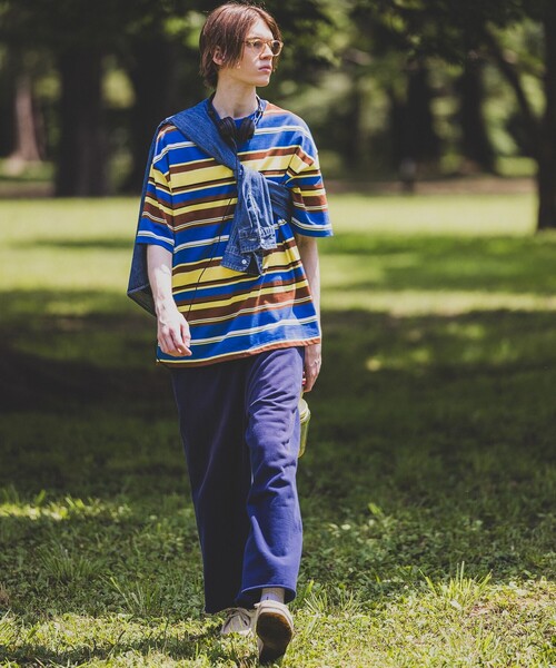 BEAMS（ビームス）の「BEAMS / マルチボーダー Tシャツ（Tシャツ/カットソー・メンズ・ブラック/ブルー/ブラウン系その他4・L/M/S/XL）」の4枚目の写真