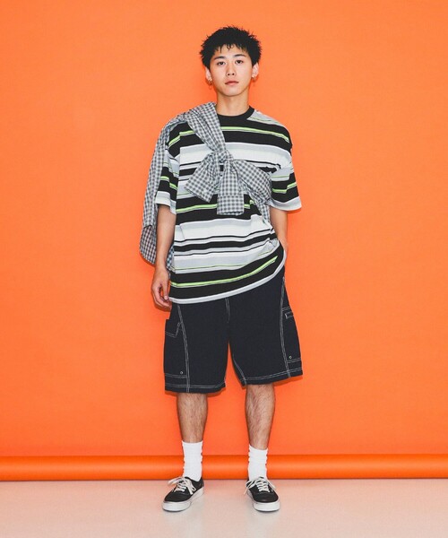 BEAMS（ビームス）の「BEAMS / マルチボーダー Tシャツ（Tシャツ/カットソー・メンズ・ブラック/ブルー/ブラウン系その他4・L/M/S/XL）」の11枚目の写真