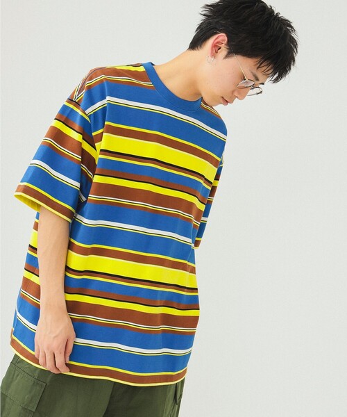 BEAMS（ビームス）の「BEAMS / マルチボーダー Tシャツ（Tシャツ/カットソー・メンズ・ブラック/ブルー/ブラウン系その他4・L/M/S/XL）」の22枚目の写真