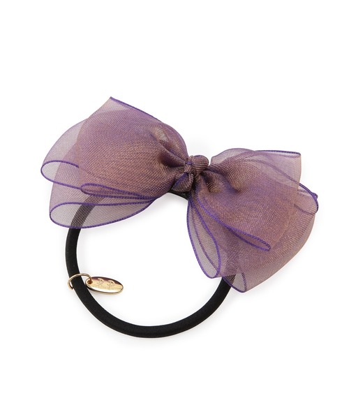 ROPE' PICNIC（ロペピクニック）の「オーガンジーラメリボンポニー（ヘアゴム・レディース・ダークパープル/ピンク系その他2/ブルー系その他・FREE）」の6枚目の写真