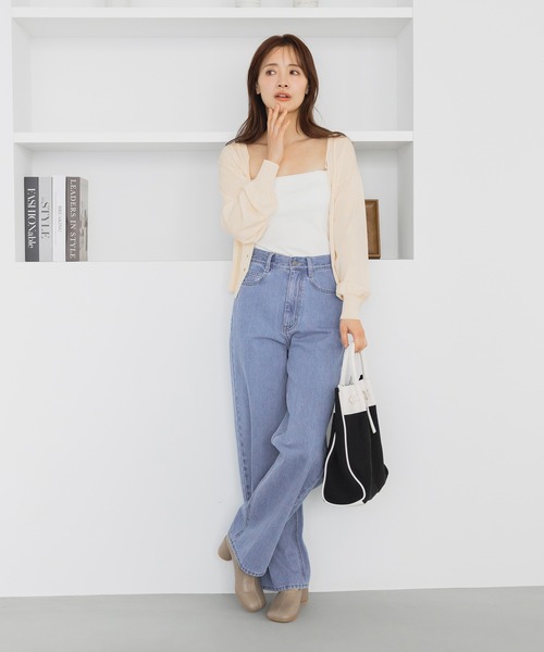 mysty woman(ミスティウーマン)の「レザー×キャンバスBAG 102096(トートバッグ・レディース・ブラック系その他/ブラック/オフホワイト/ブラック系その他2・FREE)」の21枚目の写真