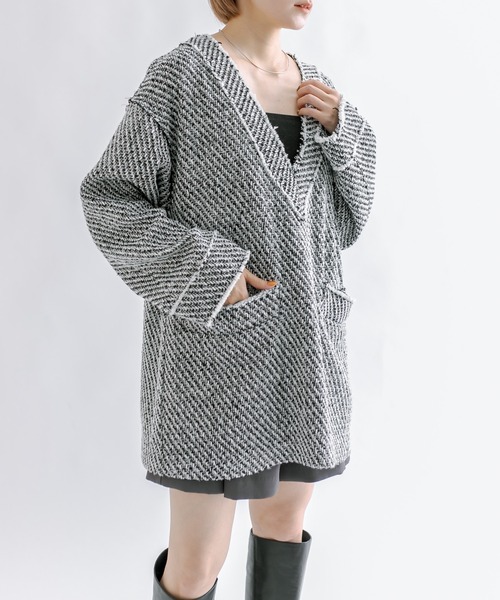 mline（エムライン）の「[mline]ツイードプルオーバー（ニット/セーター・レディース・ブラック/アイボリー/ブラック系その他・FREE）」の16枚目の写真