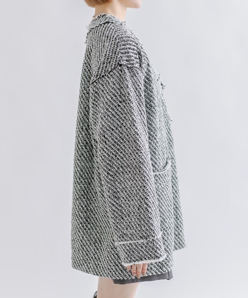 mline（エムライン）の「[mline]ツイードプルオーバー（ニット/セーター・レディース・ブラック/アイボリー/ブラック系その他・FREE）」の13枚目の写真