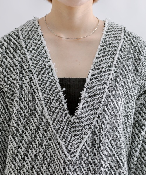 mline（エムライン）の「[mline]ツイードプルオーバー（ニット/セーター・レディース・ブラック/アイボリー/ブラック系その他・FREE）」の17枚目の写真
