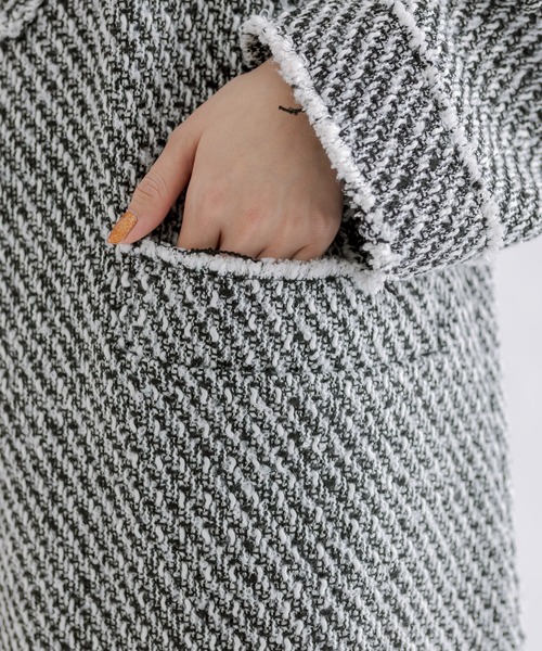 mline（エムライン）の「[mline]ツイードプルオーバー（ニット/セーター・レディース・ブラック/アイボリー/ブラック系その他・FREE）」の10枚目の写真