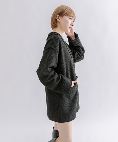 mline（エムライン）の「[mline]ツイードプルオーバー（ニット/セーター・レディース・ブラック/アイボリー/ブラック系その他・FREE）」の19枚目の写真