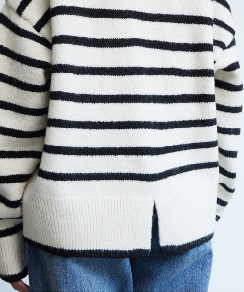 Chez toi（シェトワ）の「BACKスリットハイネックプルオーバー2（ニット/セーター・レディース・グレー/アイボリー/ピンク/オフホワイト・FREE）」の12枚目の写真